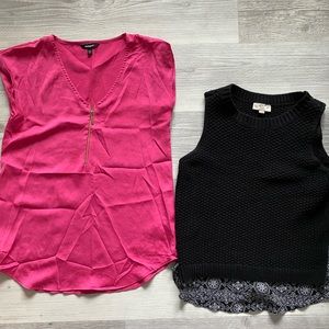 Express shirt & loft sweater tank